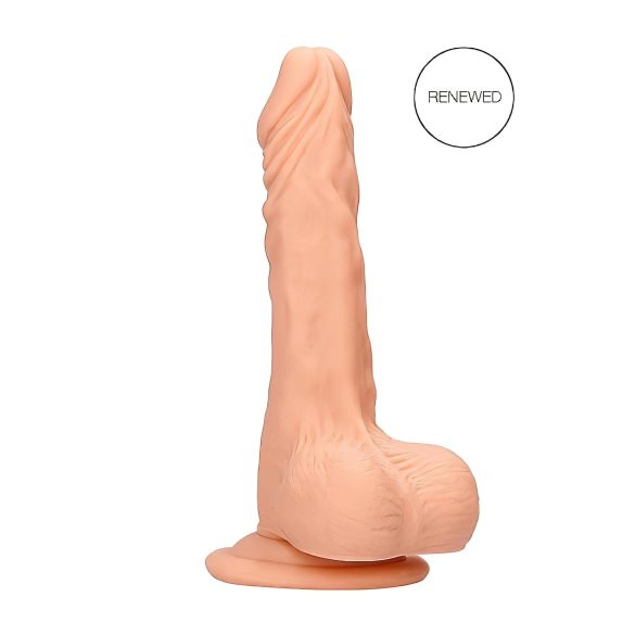 RealRock Dong 10 - dildo realist, cu testicule (25cm) - culoare naturală