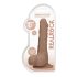 RealRock Dong 10 - dildo realist cu testicule (25cm) - ton natural întunecat