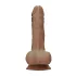RealRock - dildo realist cu testicule - 25cm - culoare închisă
