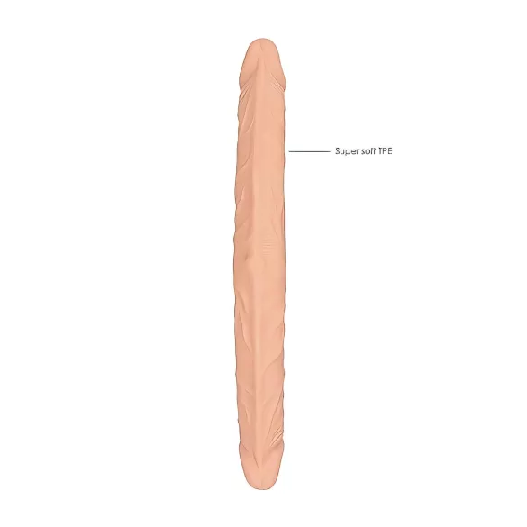 RealRock - dildo dublu realist - 36 cm - culoare naturală
