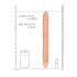RealRock Dublu Dong 14 - dildo dublu (36cm) - natural