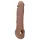 RealRock - mânecă pentru penis - 21 cm - culoare natur închis
