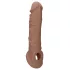 RealRock - mânecă pentru penis - 21 cm - culoare natur închis