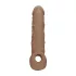 RealRock - mânecă pentru penis - 21 cm - culoare natur închis