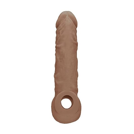 RealRock Penis Sleeve 8 - prelungitor de penis (21cm) - natura închisă