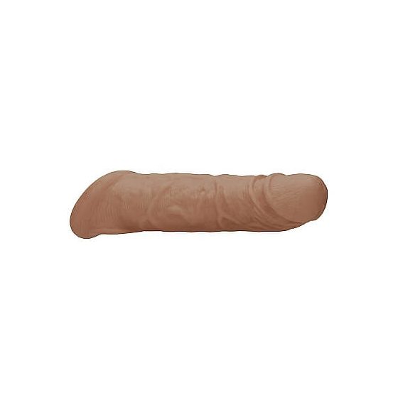 RealRock Penis Sleeve 8 - prelungitor de penis (21cm) - natura închisă