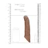 RealRock - mânecă pentru penis - 21 cm - culoare natur închis