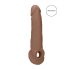 RealRock - mânecă pentru penis - prelungire 21,5cm - culoare natural închis