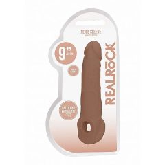   RealRock Penis Sleeve 9 - Fundă de penis (21,5cm) - Natură întunecată