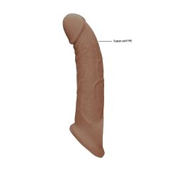   RealRock Penis Sleeve 9 - Fundă de penis (21,5cm) - Natură întunecată