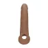 RealRock - mânecă pentru penis - prelungire 21,5cm - culoare natural închis
