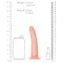 RealRock Slim - dildo realist - 15,5cm (natur)