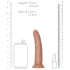 RealRock - dildo realist 15,5cm - subțire - culoare natur închis