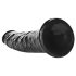 Dildou realist RealRock Slim - 15,5 cm (negru)