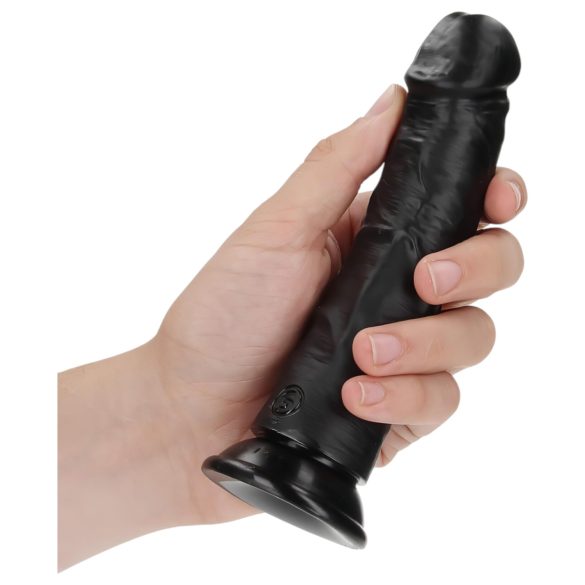 RealRock - dildo realist cu ventuză - 15,5 cm - negru