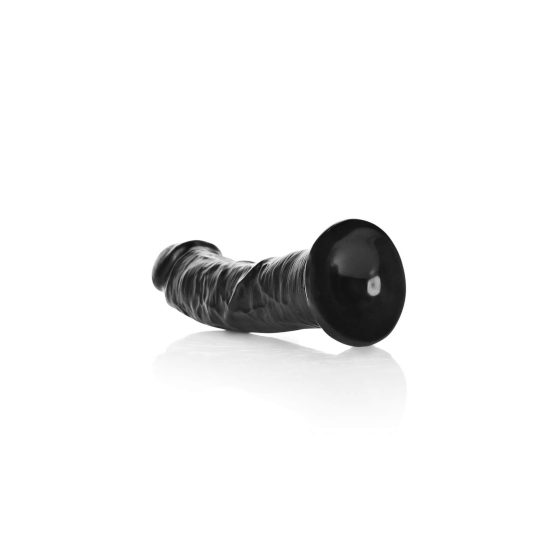 RealRock - dildo realistic cu ventuza - 15,5cm (negru)