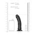 RealRock - Dildo realist cu ventuză 15,5cm (negru)
