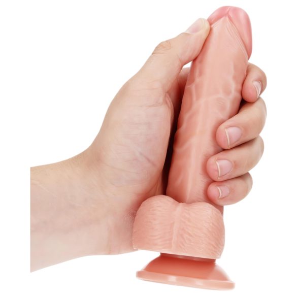 RealRock - dildo realist cu ventuză - 15,5cm (natur)