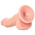 RealRock - dildo realist cu ventuză - 15,5cm (natur)