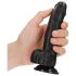 RealRock - dildo realist cu ventuză - 15,5 cm - negru