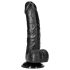 RealRock - dildo realist cu ventuză - 15,5 cm - negru