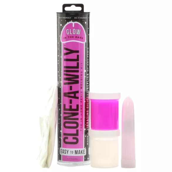 Clone-a-Willy - kit mulaj penis - fosforescent - roz