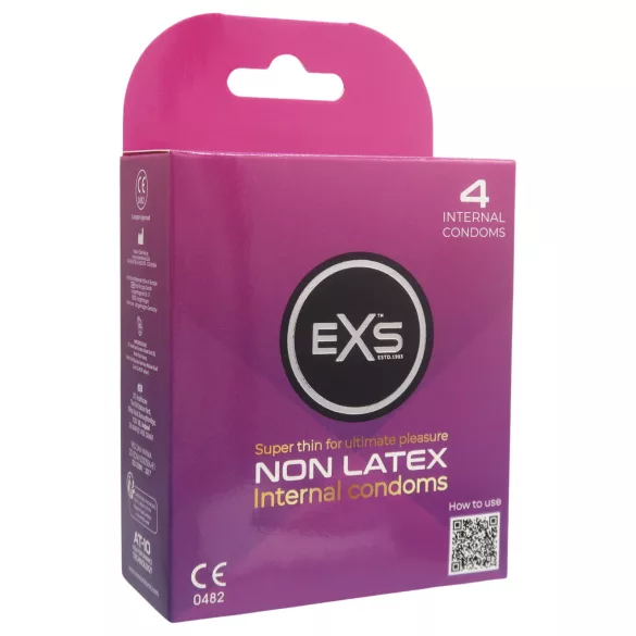 Prezervativ intern EXS - prezervativ feminin fără latex (4 bucăți)