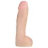 Doc Johnson Vac-U-Lock Hung 12 - dildo realist cu testicule (culoare naturală)