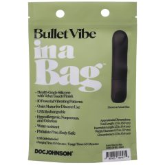   Doc Johnson Bullet Vibe - vibrator în formă de bară, cu baterie, rezistent la apă (negru)