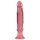 Crystal Jellies - dildo anal cu ventuză (roz)