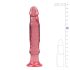 Dildo anal roz cu ventuză Crystal Jellies (roz)