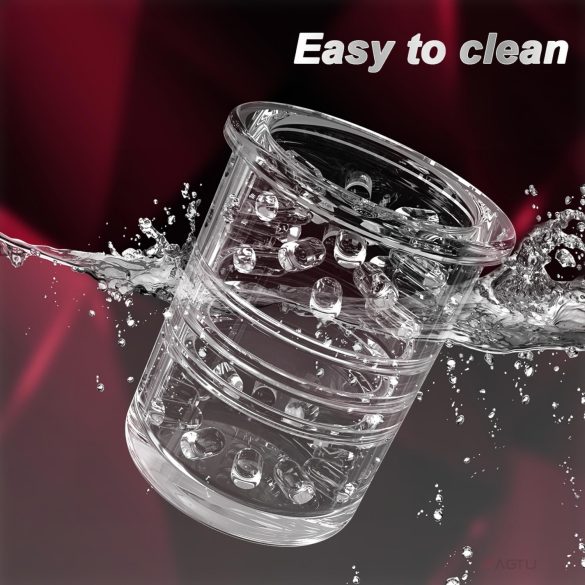 AlvUp - masturbator rotativ cu împingere (negru)