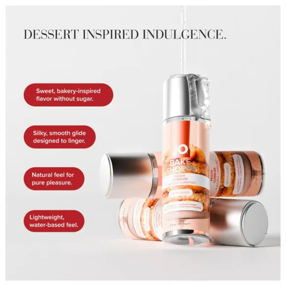 System JO Bake Shoppe - lubrifiant aromatic, plăcintă cu piersici (60 ml)