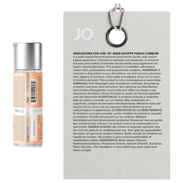 System JO Bake Shoppe - lubrifiant aromatic, plăcintă cu piersici (60 ml)