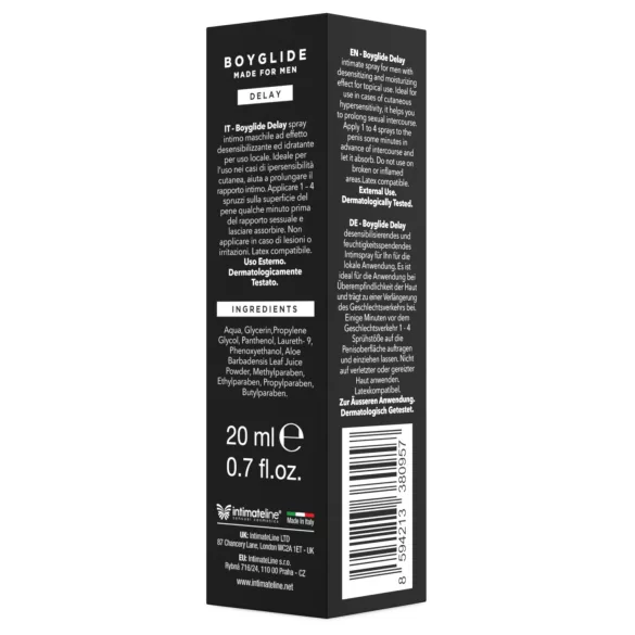Intimateline Boyglide - spray întârziere pentru bărbați (20 ml)