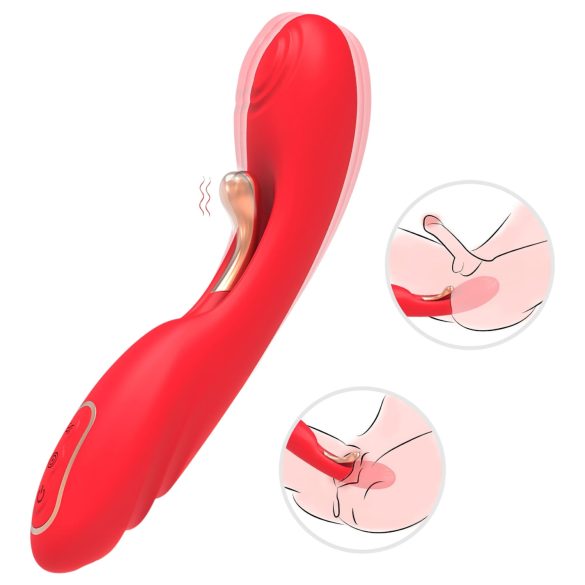Bestoy - vibrator punctul G cu limbă - roșu
