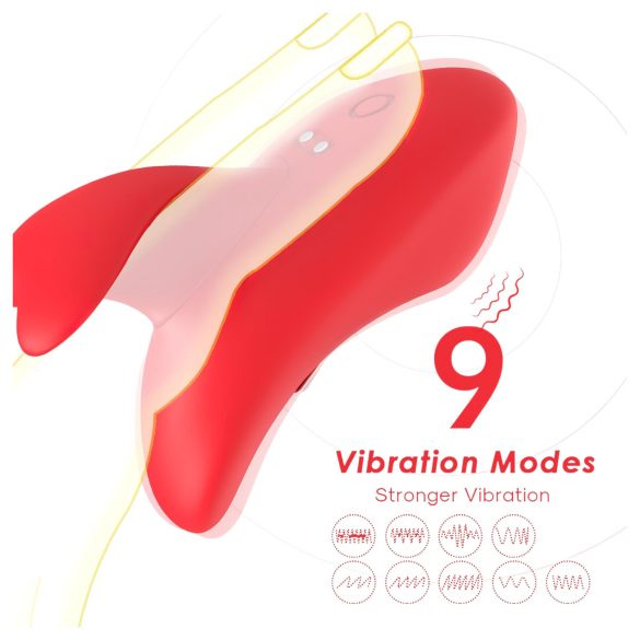 Bestoy - vibrator deget reutilizabil cu acumulator - roșu