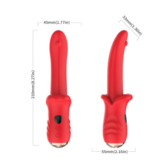 Bestoy - vibrator waterproof pentru punctul G - roșu