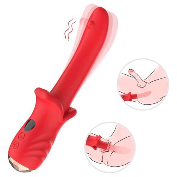 Bestoy - vibrator waterproof pentru punctul G - roșu