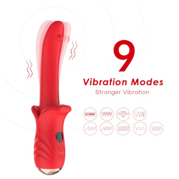 Bestoy - vibrator waterproof pentru punctul G - roșu