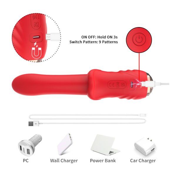 Bestoy - vibrator waterproof pentru punctul G - roșu