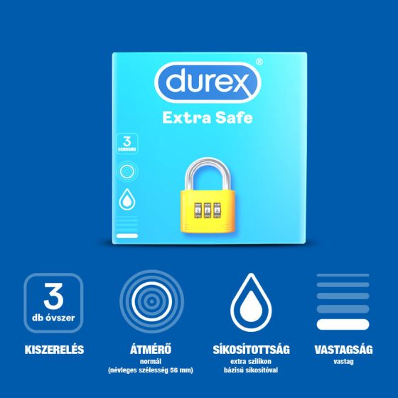 Durex extra sigur - prezervative de siguranță (3 bucăți)