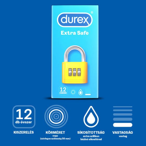 Durex extra safe - prezervative sigure (12 buc)