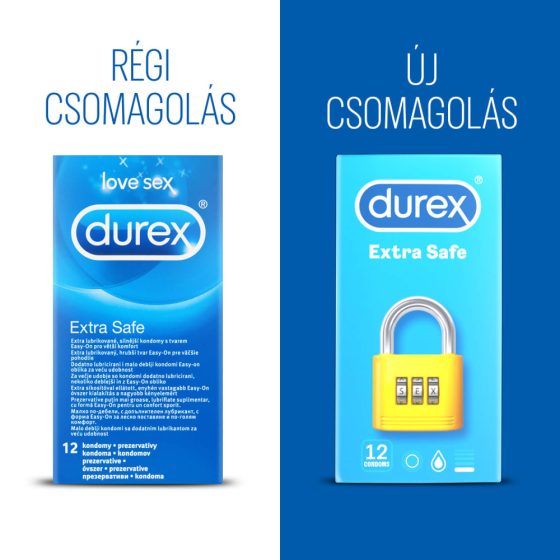 Durex extra safe - prezervativ de siguranță (12 bucăți)