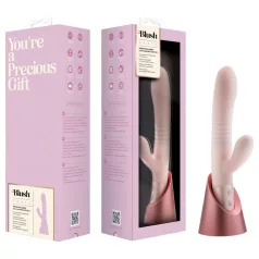   Blush Fraya - vibrator rabbit cu funcție de împingere - silicon roz