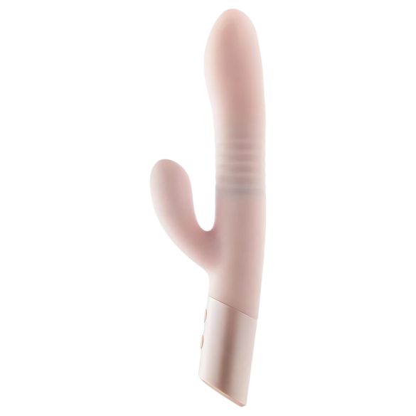 Blush Fraya - vibrator rabbit cu funcție de împingere - silicon roz