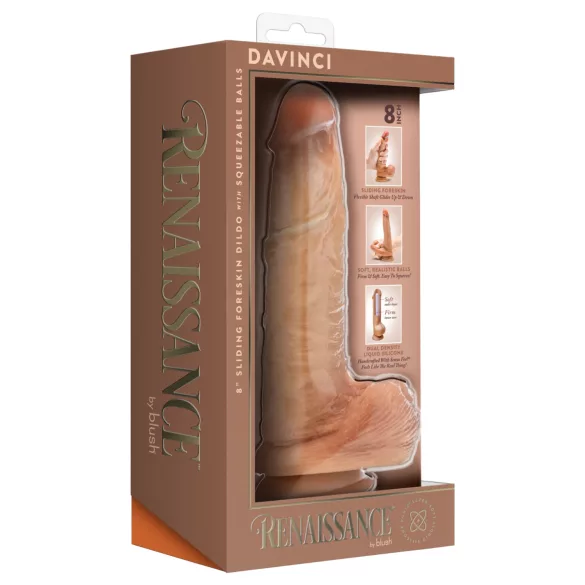 Blush Renaissance - dildo realist cu prepuț glisant (culoarea pielii)