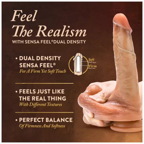 Blush Renaissance - dildo realist cu prepuț glisant (culoarea pielii)