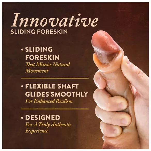 Blush Renaissance - dildo realist cu prepuț glisant (culoarea pielii)