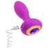 Oh My Gem – plug anal vibrant cu piatră decorativă (mov)